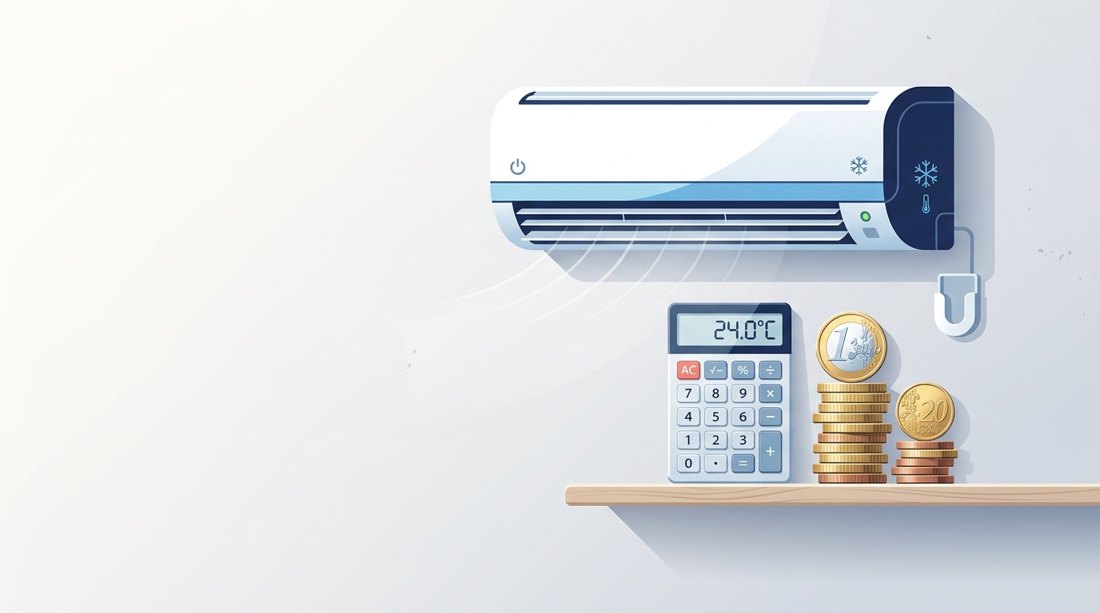Prix d'une climatisation : unité murale et pièces de monnaie